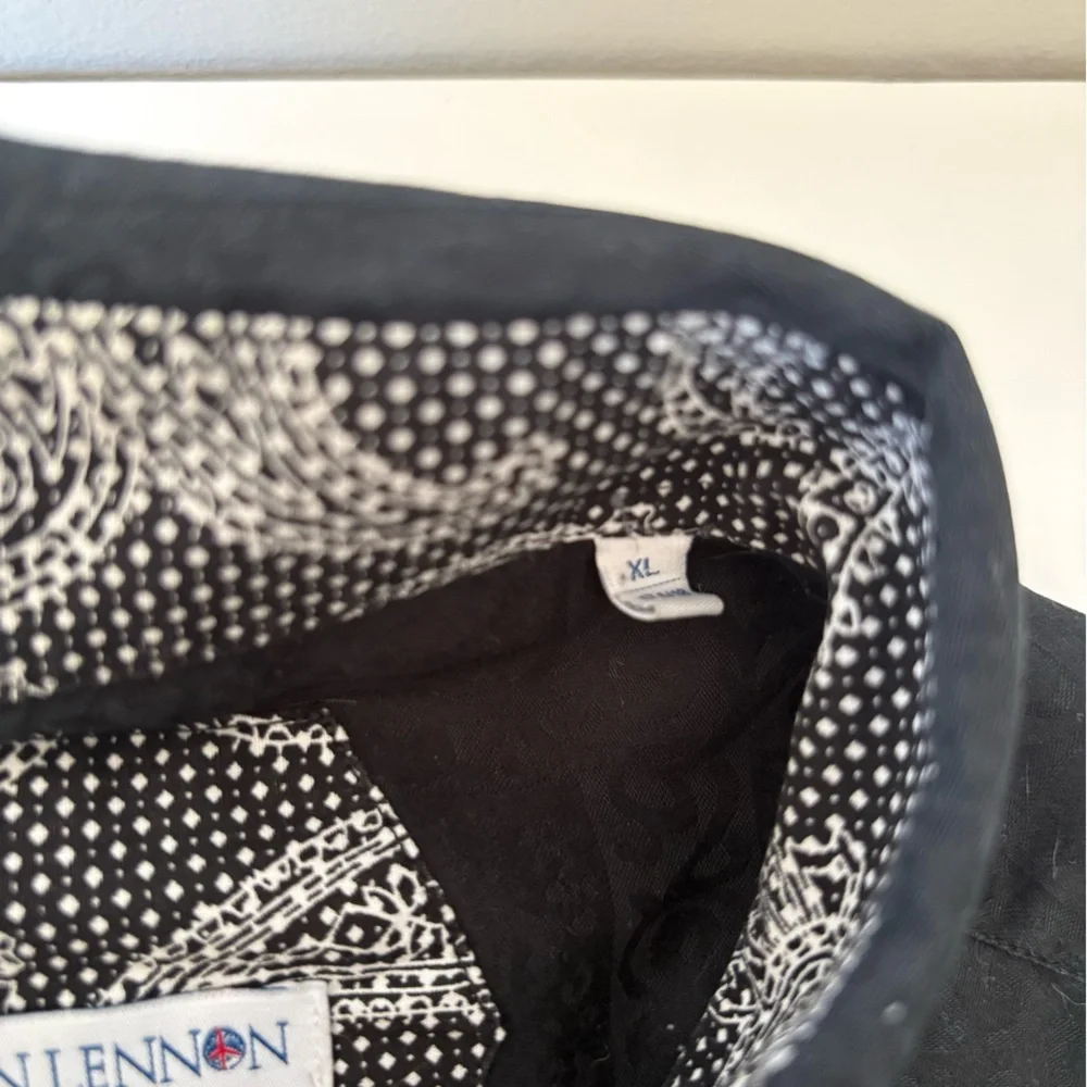 John Lennon Black Long Sleeve Dress Shirt – Size XL | Button-Down - Picture 8 of 10